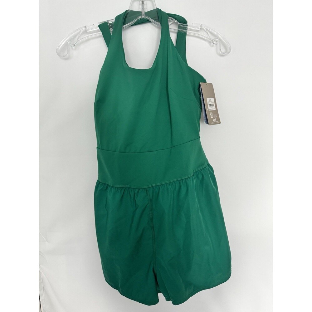 Avia Women’s Green Skort Romper Cross Body Back Inside Support Size Small 4-6